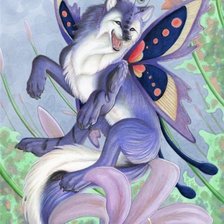 Схема вышивки «Волк с крыльями»