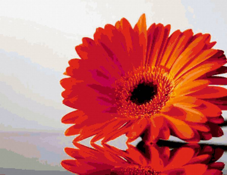 Гербера - панно, цветы - предпросмотр