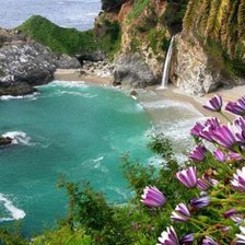 Схема вышивки «озеро в горах»