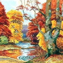Схема вышивки «Осенний пейзаж»