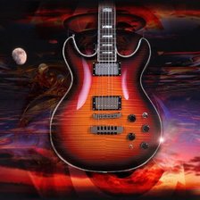 Гитара в лучах заката