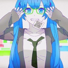 Схема вышивки «мику в очках»