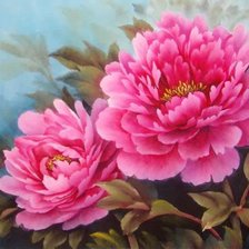 Схема вышивки «Пионы»