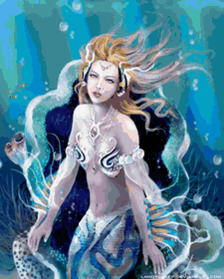 Русалка - фентези, девушка - предпросмотр