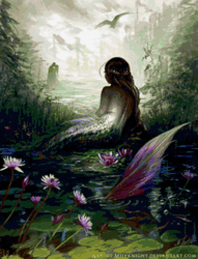 Русалка - фентези, девушка - предпросмотр