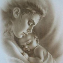 Схема вышивки «Мать и дитя»