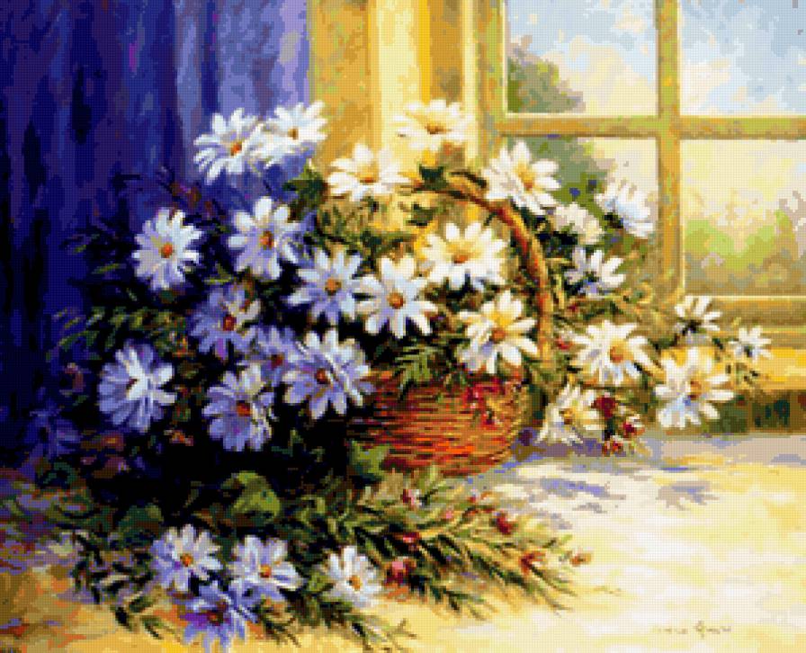 цветы в корзине - предпросмотр