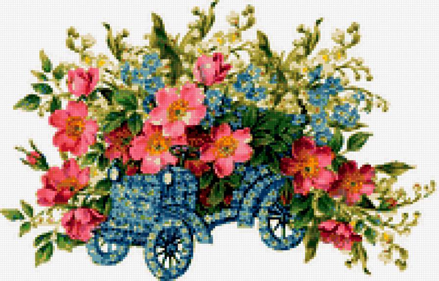 Цветочная машинка - машинка, композиция, цветы - предпросмотр