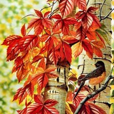 Схема вышивки «осенняя пора»