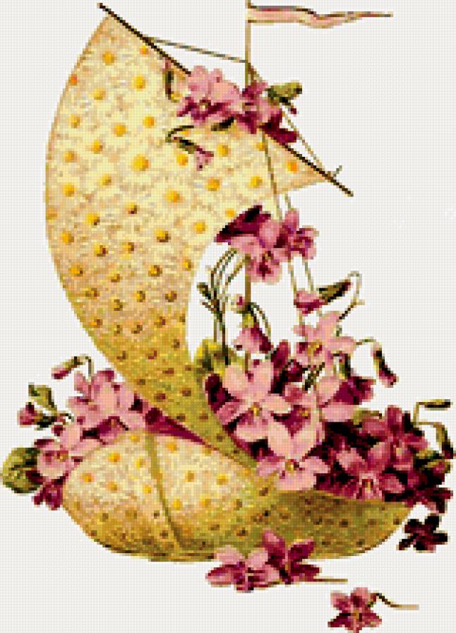 Цветочный кораблик - парус, ромашки, цветочки, кораблик - предпросмотр