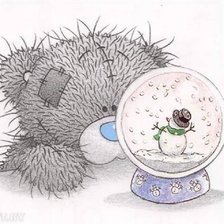 Схема вышивки «Тедди с подарком»