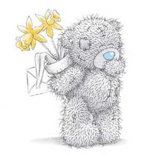 Схема вышивки «Тедди и нарциссы»