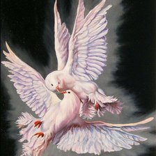 Схема вышивки «голуби»