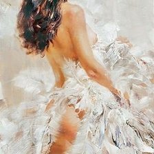 Схема вышивки «девушка»