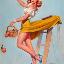 Схема вышивки «девушка»