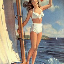 Схема вышивки «Девушка»