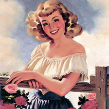 Схема вышивки «девушка»