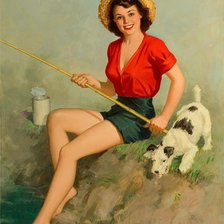 Схема вышивки «Девушка»