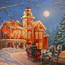 Схема вышивки «Лунной ночью»