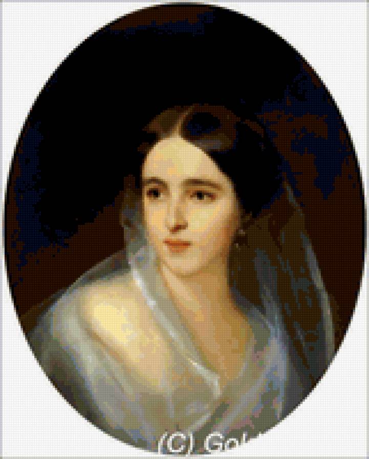 Дама в вуале - дама, девушка, портрет девушки - предпросмотр