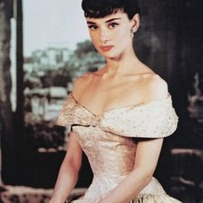 Схема вышивки «Одри Хетберн»