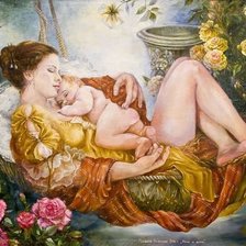 Схема вышивки «мать и дитя..»