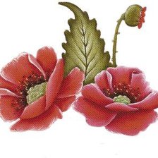 Схема вышивки «маки»