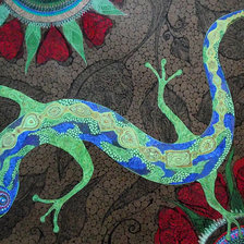 Схема вышивки «саламандра»