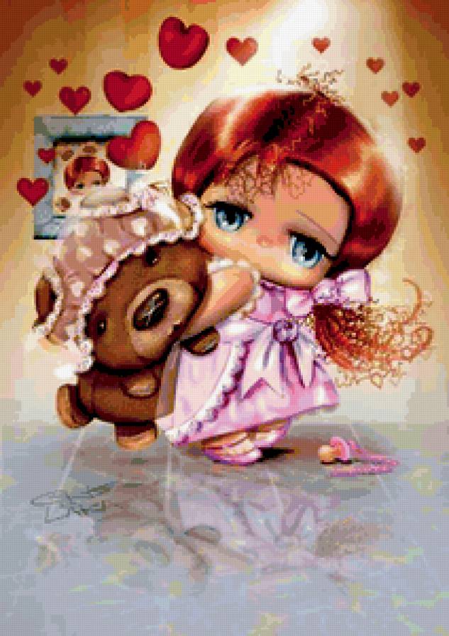 девочка - девочка, в детскую, кукла, игрушка - предпросмотр