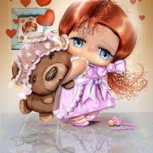 Схема вышивки «девочка»