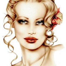 Схема вышивки «Девушка.»