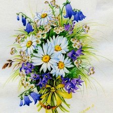 Схема вышивки «полевые цветы»