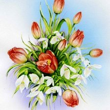 Схема вышивки «букет цветов»