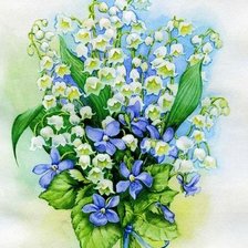 Схема вышивки «букет цветов»