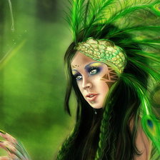 Схема вышивки «Девушка.»