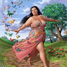 Схема вышивки «Пышная красотка»