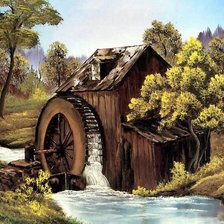 Схема вышивки «старая мельница»