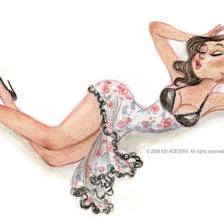 Схема вышивки «Девушка»