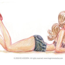 Схема вышивки «Девушка»