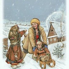 Схема вышивки «зимние забавы»