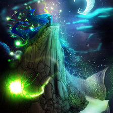 Схема вышивки «Луна и светлячки»