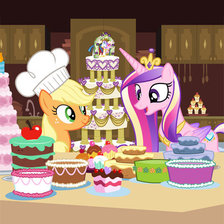 Схема вышивки «Каденс пробует угощения ЭпплДжек»