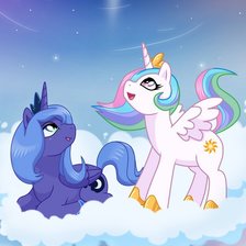 Схема вышивки «Принцессы Луна и Селестия»