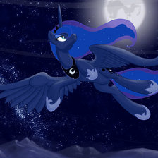 Схема вышивки «Луна в небе»