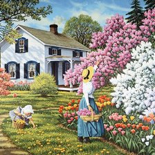 Схема вышивки «дачный домик»