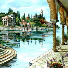 Схема вышивки «летний пейзаж»