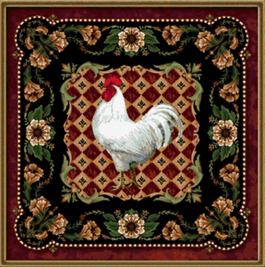 сюжет для подушки - петух - предпросмотр