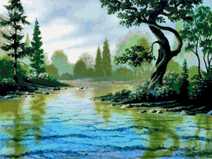 летний пейзаж - предпросмотр