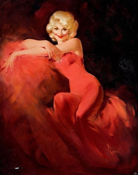 Женщина в красном - оригинал