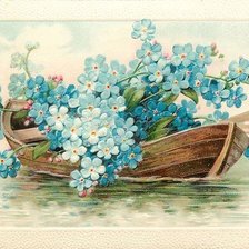 Схема вышивки «незабудки»